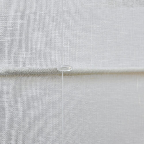 Biesenfaltrollo Rückseite Stab mit Plexiglasring