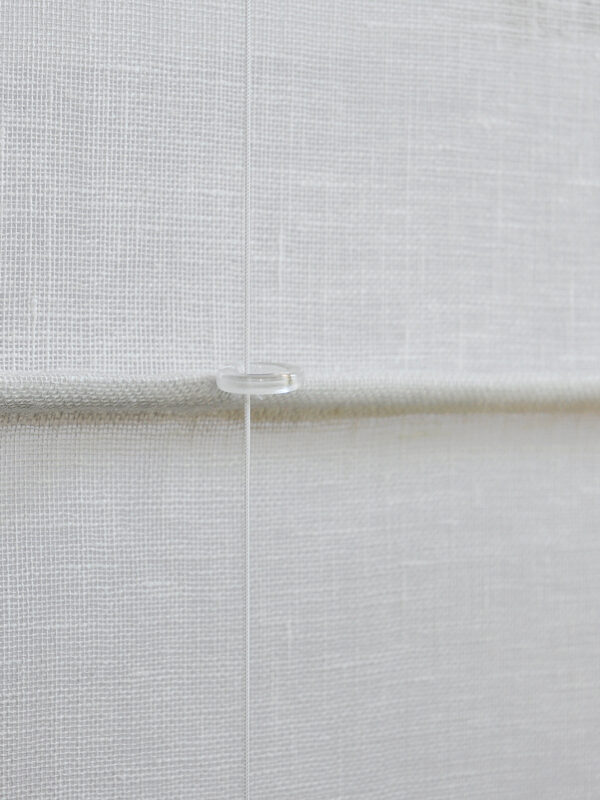 Biesenfaltrollo Rückseite Stab mit Plexiglasring