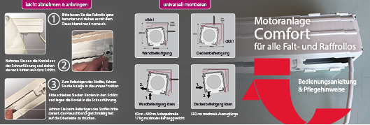 Motoranlage Comfort Bedienungsanleitung und Pflegehinweise