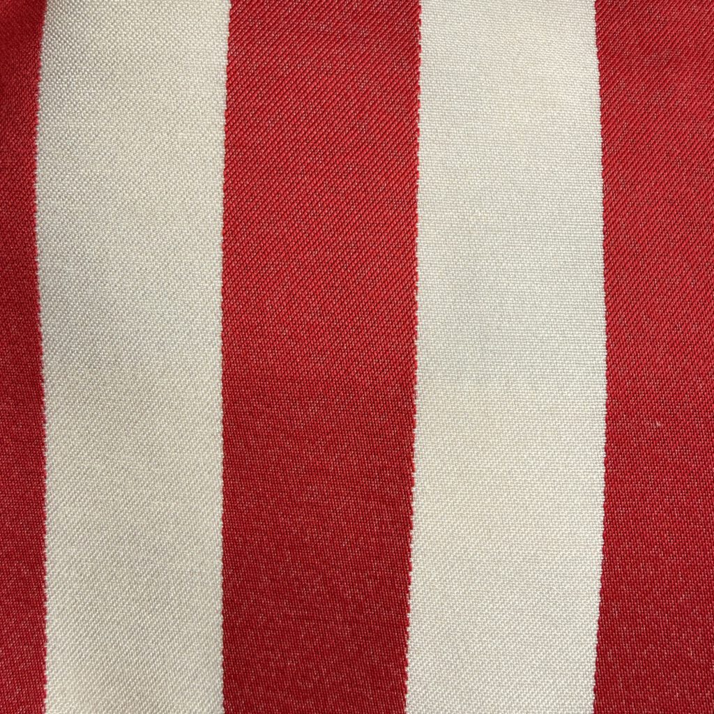 Dannenberg Blockstreifen 21 rot/ecru 50% Polyester 50% Polyacryl 140cm Warenbreite