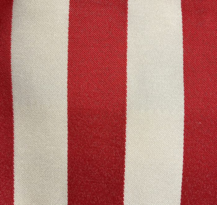 Dannenberg Blockstreifen 21 rot/ecru 50% Polyester 50% Polyacryl 140cm Warenbreite