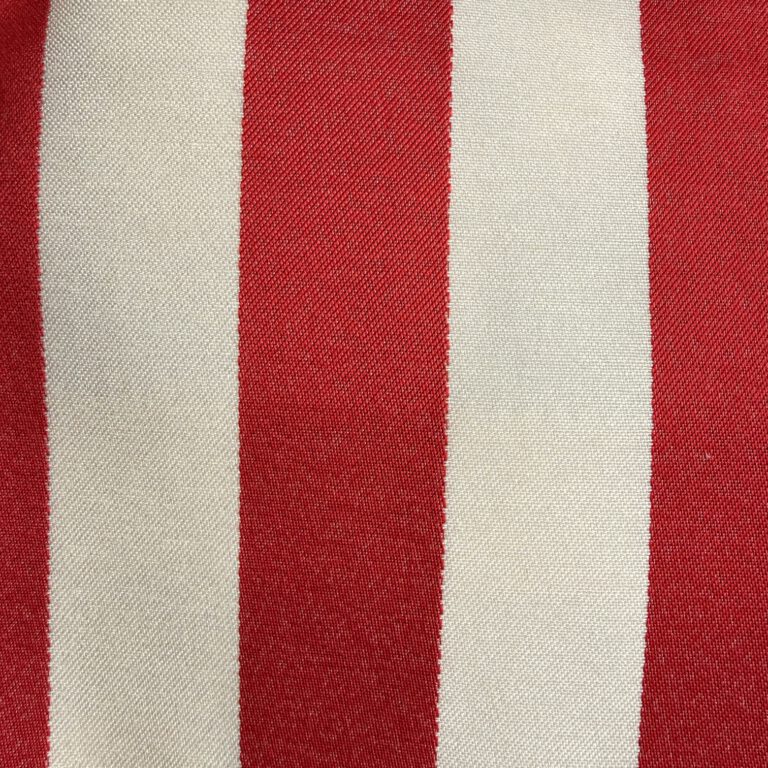 Dannenberg Blockstreifen 21 rot/ecru 50% Polyester 50% Polyacryl 140cm Warenbreite