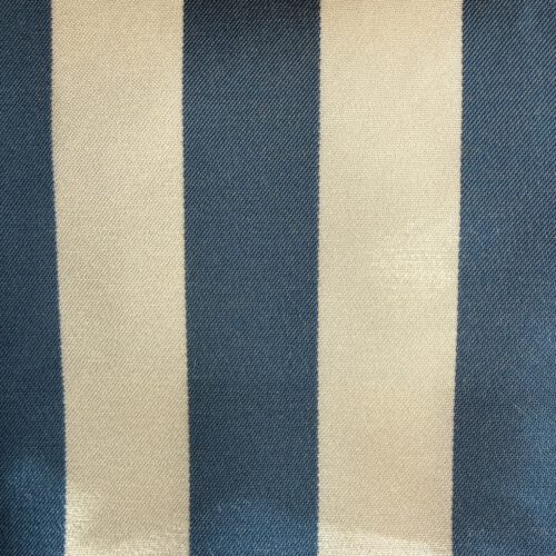 Dannenberg Blockstreifen 35 blau/ecru 50% Polyester 50% Polyacryl 140cm Warenbreite